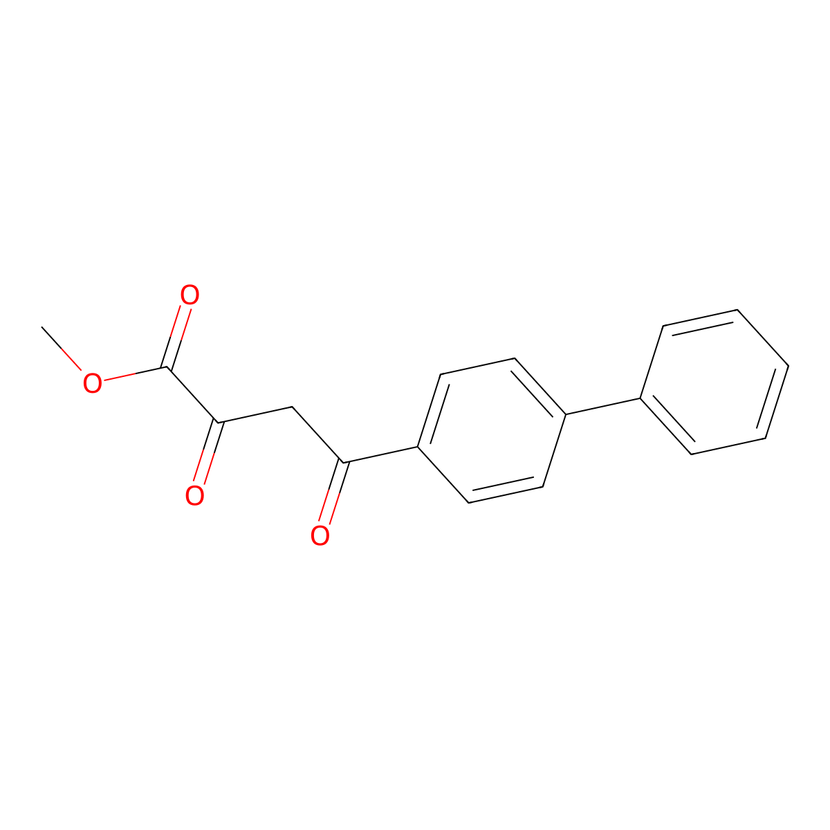 Methyl 2,4-dioxo-4-(4-phenylphenyl)butanoate molecular structure, CAS 63656-27-9