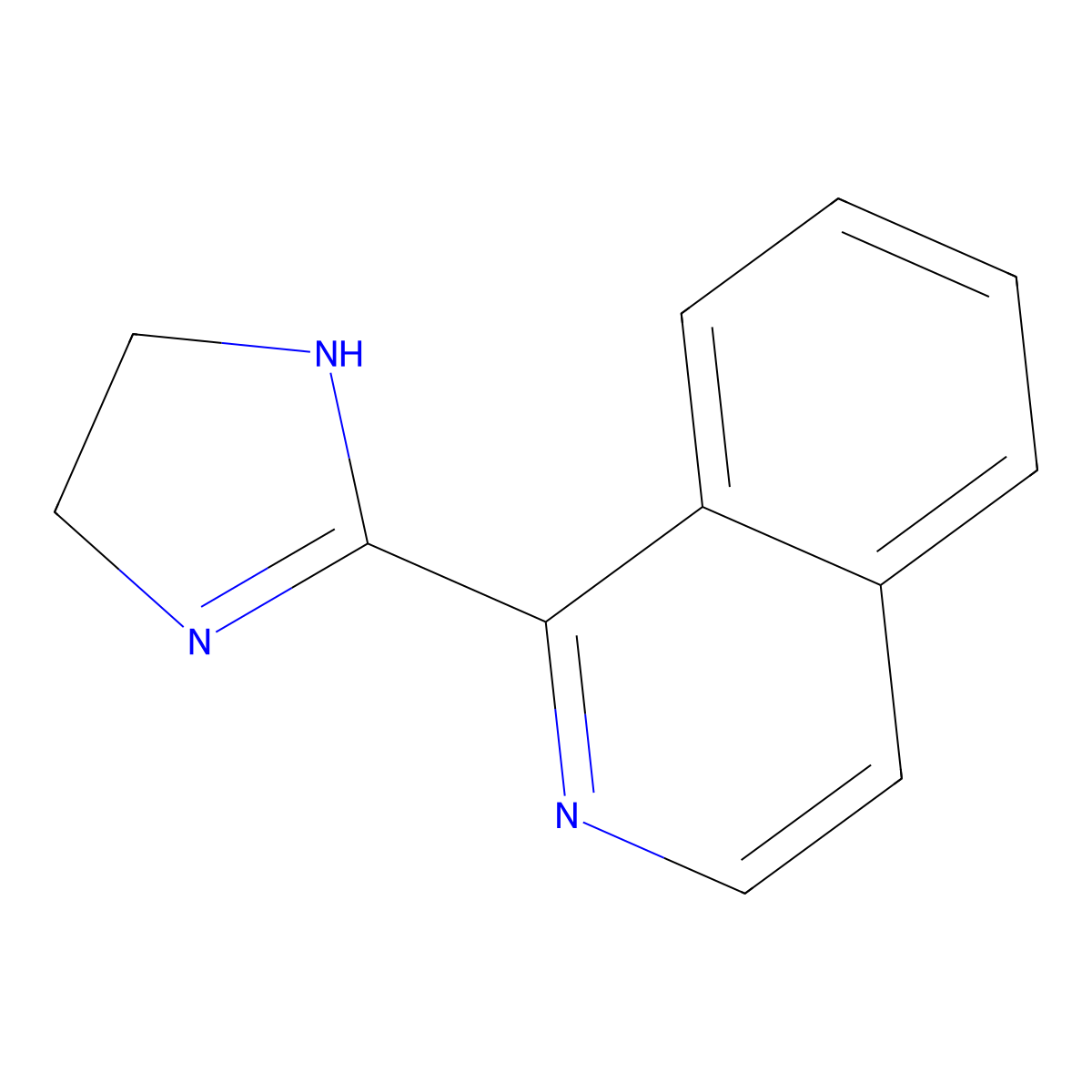 1-(4,5-dihydro-1H-imidazol-2-yl)isoquinoline molecular structure, CAS 63656-90-6