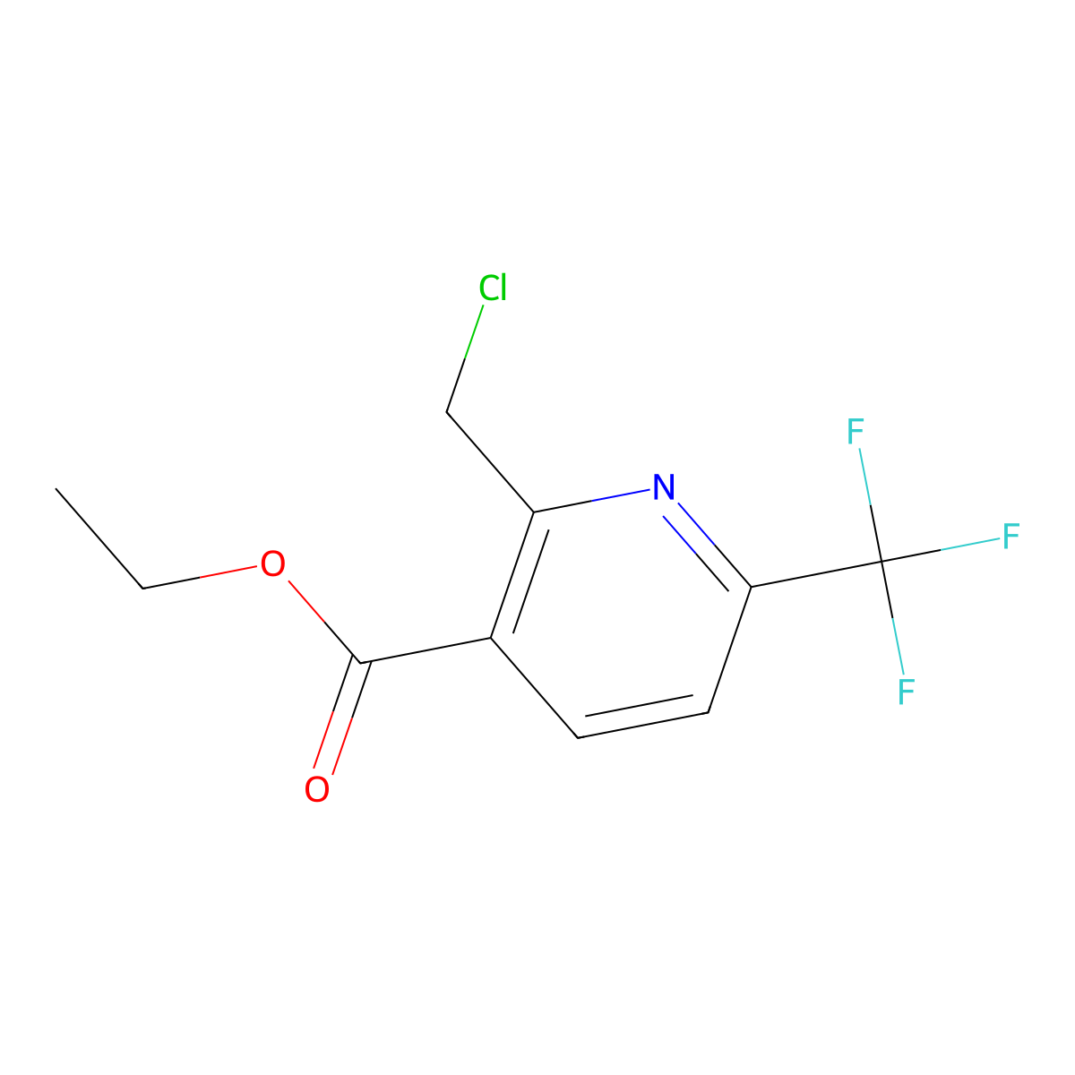 2-Chloromethyl-6-trifluoromethyl-nicotinic acid ethyl ester molecular structure, CAS 636588-26-6