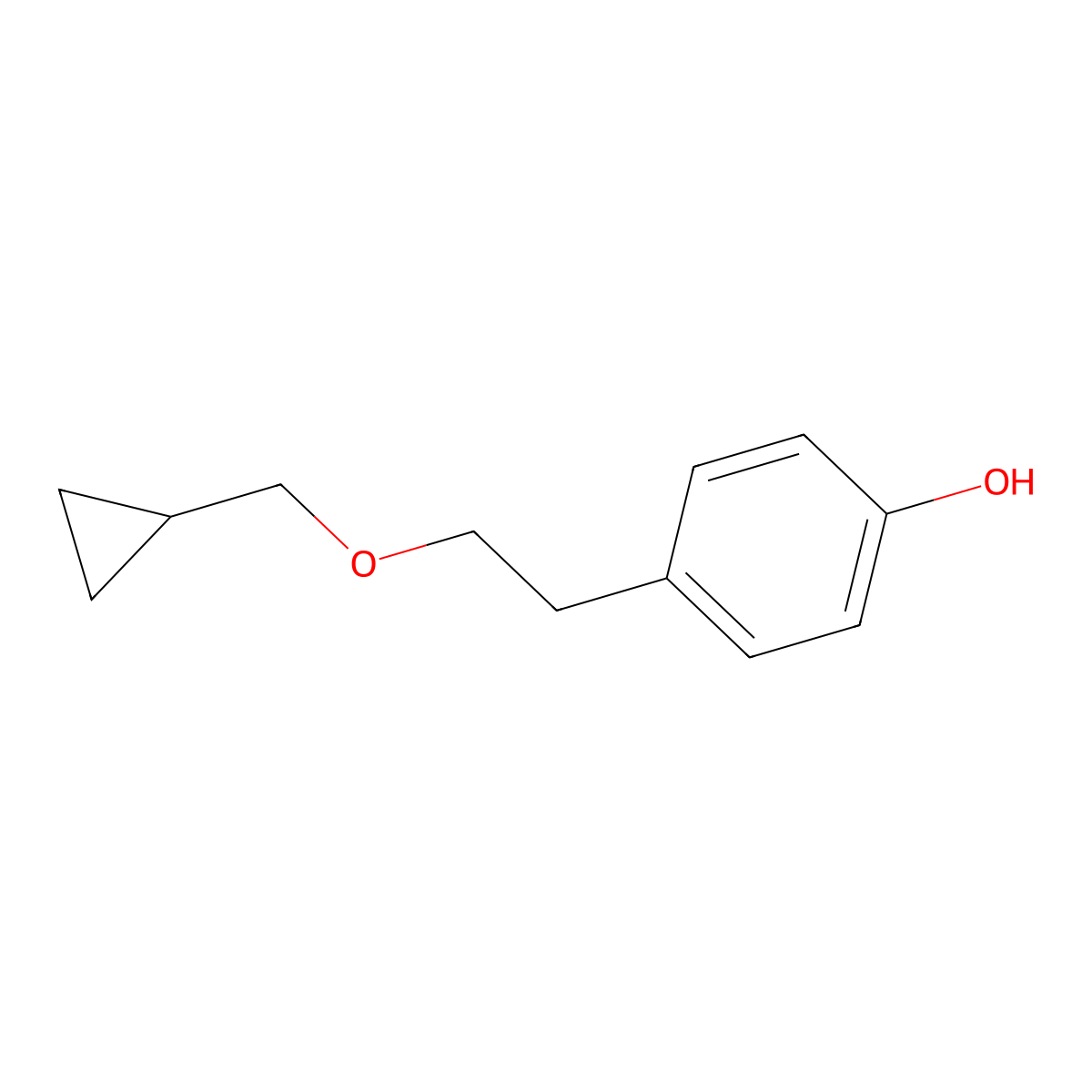 4-[2-(Cyclopropylmethoxy)ethyl]phenol molecular structure, CAS 63659-16-5