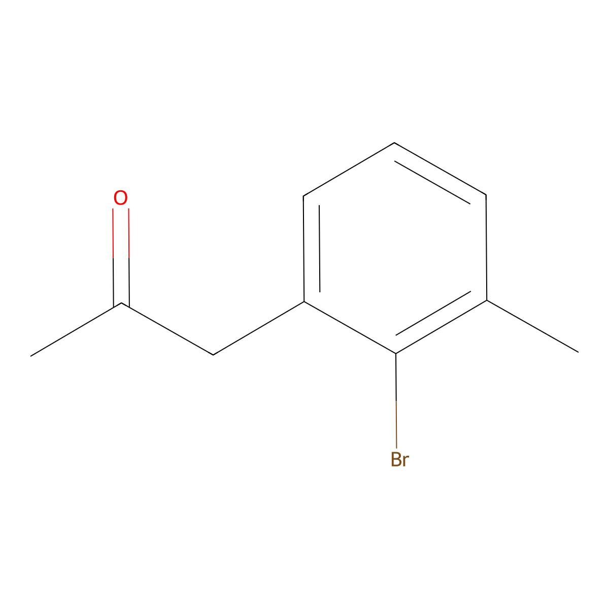 1-(2-Bromo-3-methylphenyl)propan-2-one molecular structure, CAS 636599-17-2