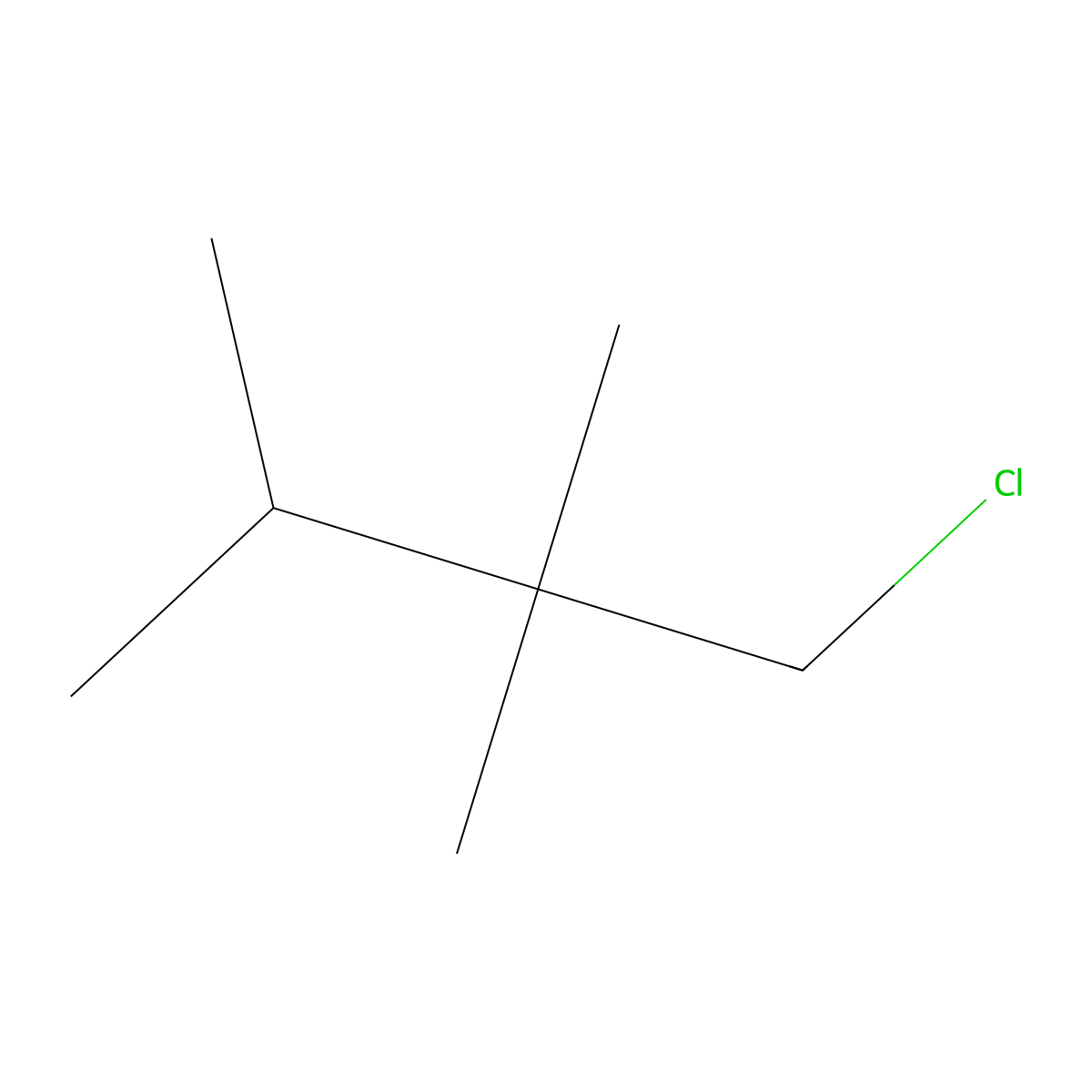 1-Chloro-2,2,3-trimethylbutane molecular structure, CAS 6366-36-5
