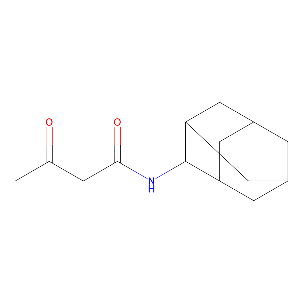 N-2-Adamantyl-3-oxobutanamide molecular structure, CAS 63664-40-4
