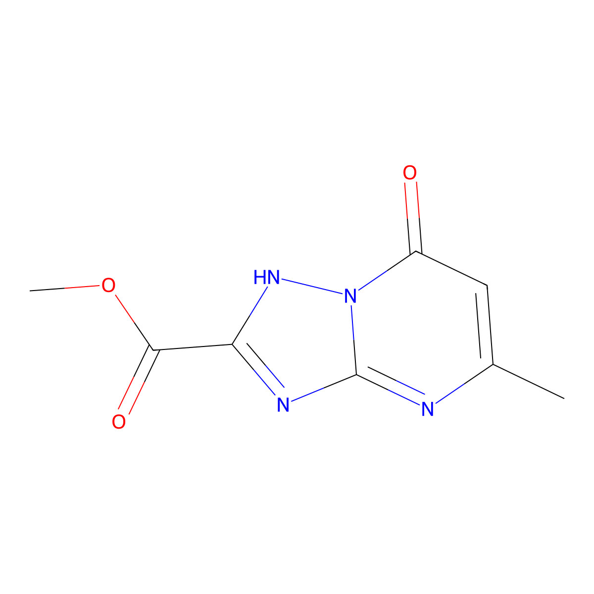 [1,2,4]Triazolo[1,5-a]pyrimidine-2-carboxylic acid, 7-hydroxy-5-methyl-, methyl ester molecular structure, CAS 63665-74-7