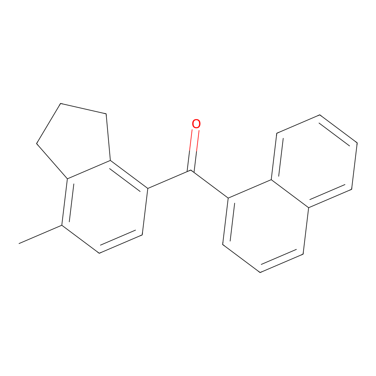Methanone, (2,3-dihydro-7-methyl-1H-inden-4-yl)-1-naphthalenyl- molecular structure, CAS 63665-87-2