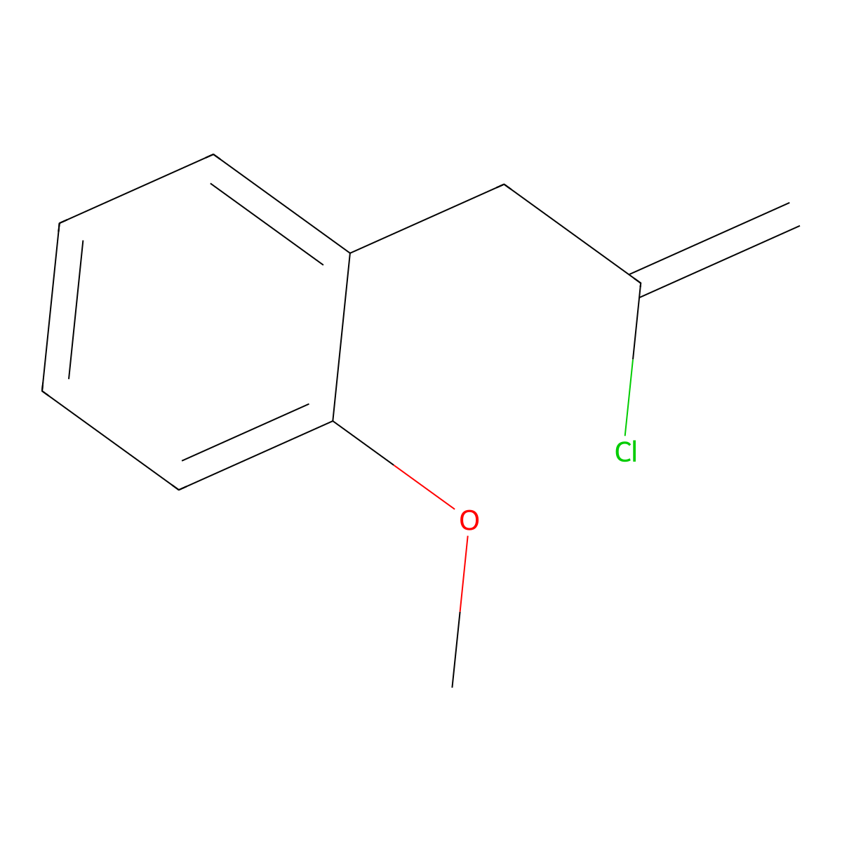 2-Chloro-3-(2-methoxyphenyl)-1-propene molecular structure, CAS 63667-85-6