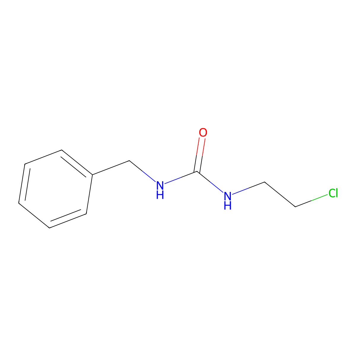 Urea, 1-benzyl-3-(2-chloroethyl)- molecular structure, CAS 63668-36-0