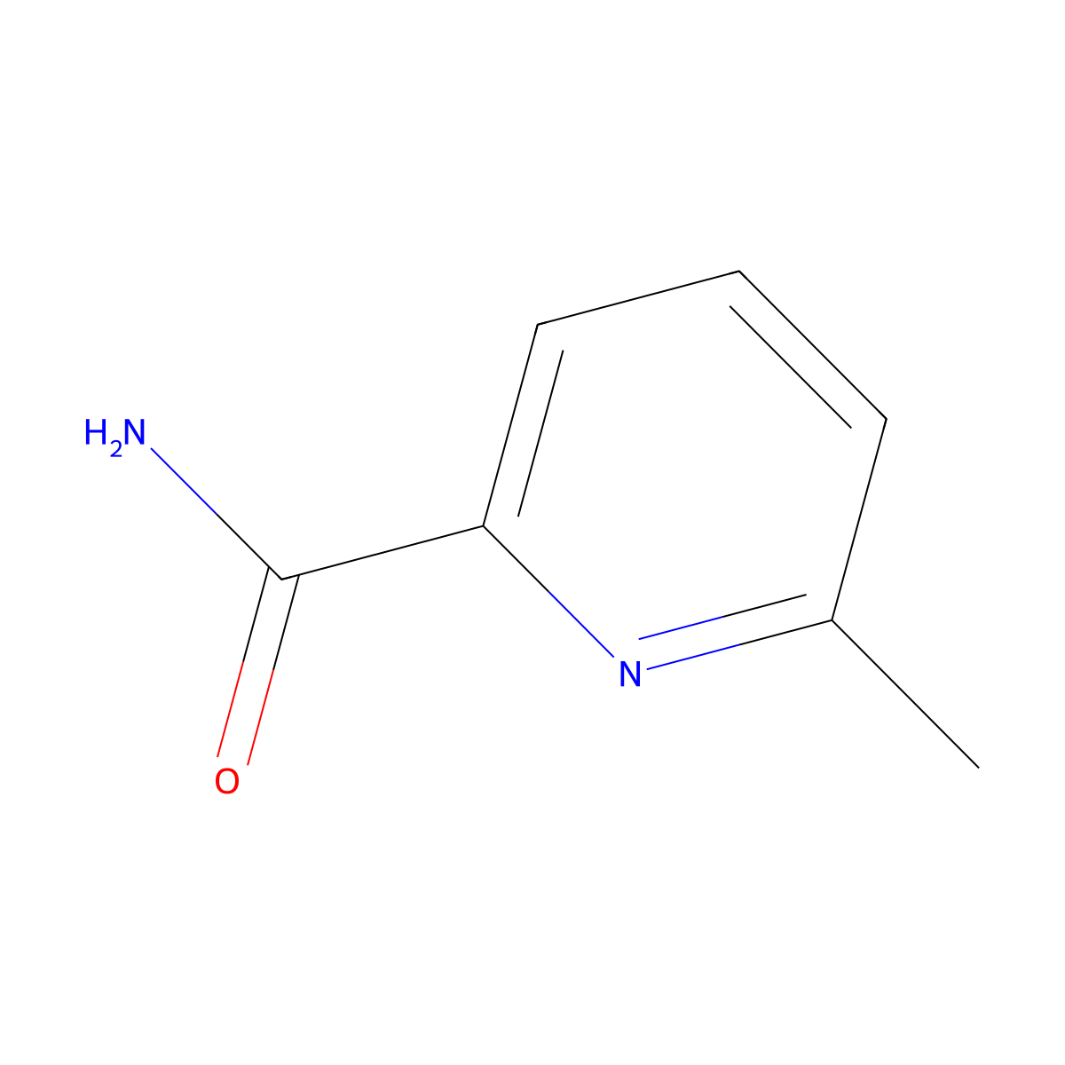 6-Methylpyridine-2-carboxamide molecular structure, CAS 63668-37-1