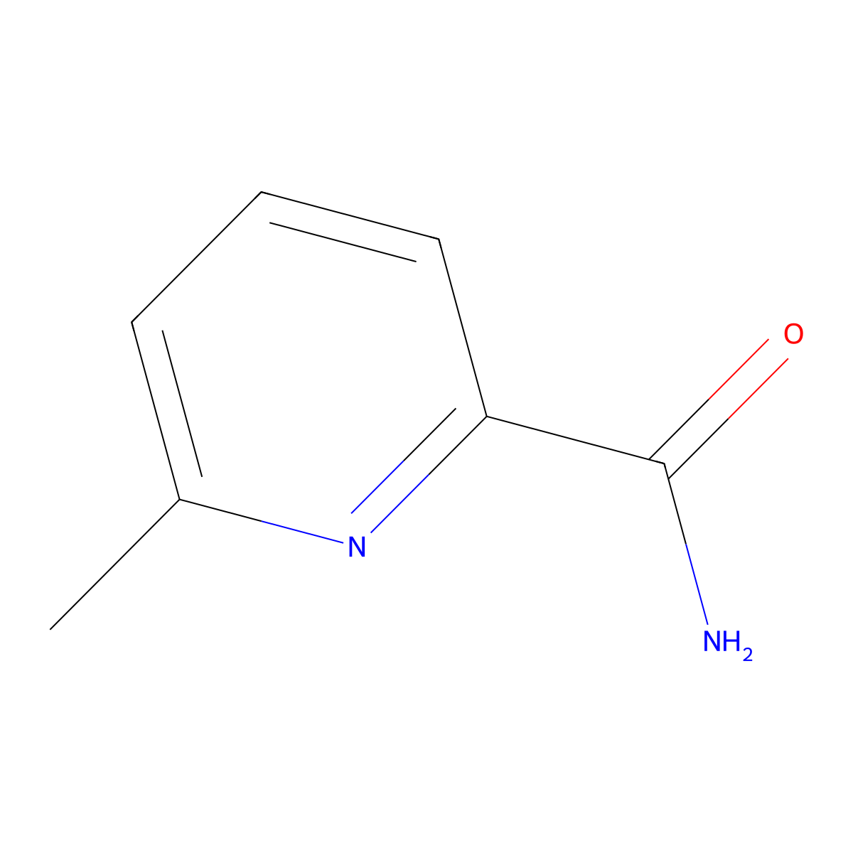 6-Methylpyridine-2-carboxamide molecular structure, CAS 63668-37-1