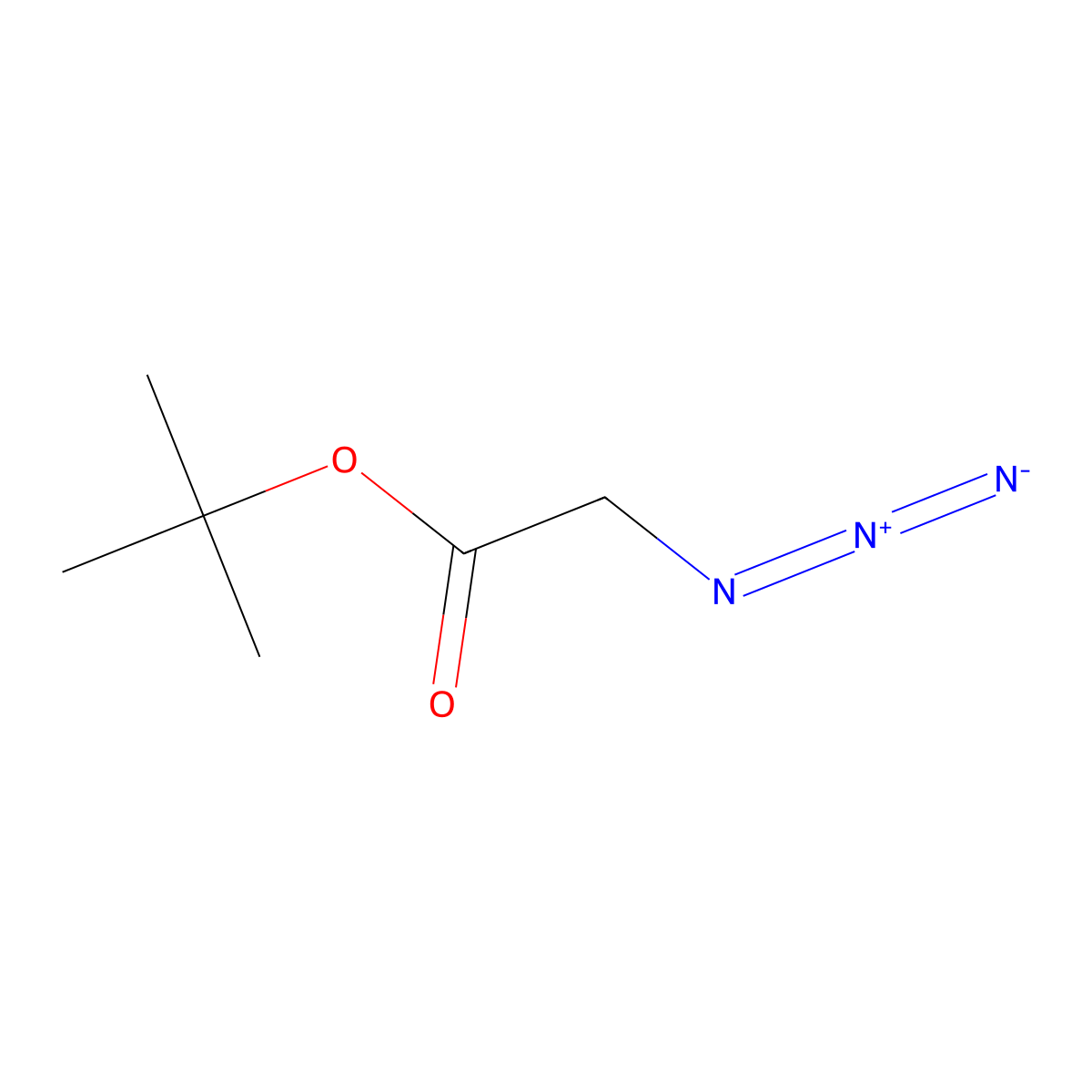 Tert-butyl 2-azidoacetate molecular structure, CAS 6367-36-8