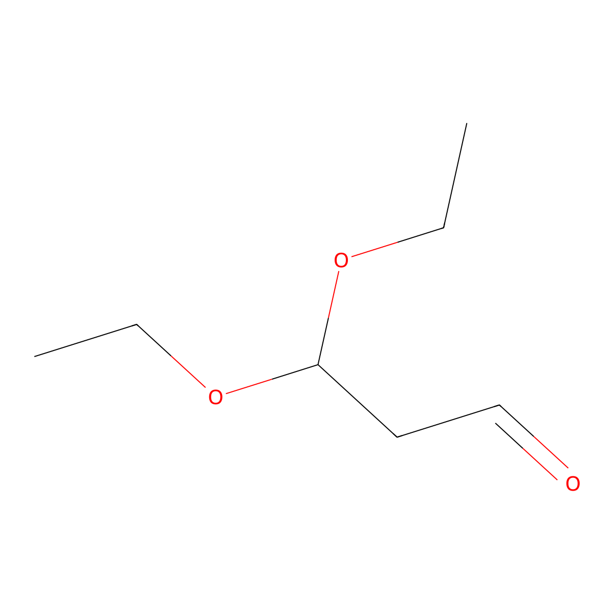3,3-Diethoxypropanal molecular structure, CAS 6367-37-9