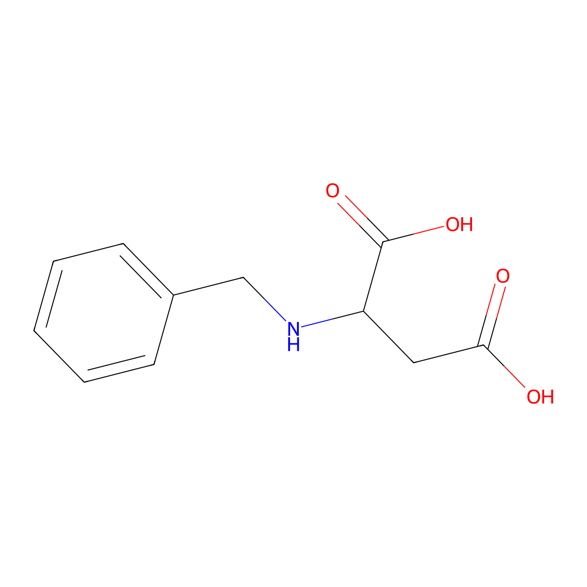 (R)-2-(Benzylamino)succinic acid molecular structure, CAS 6367-42-6