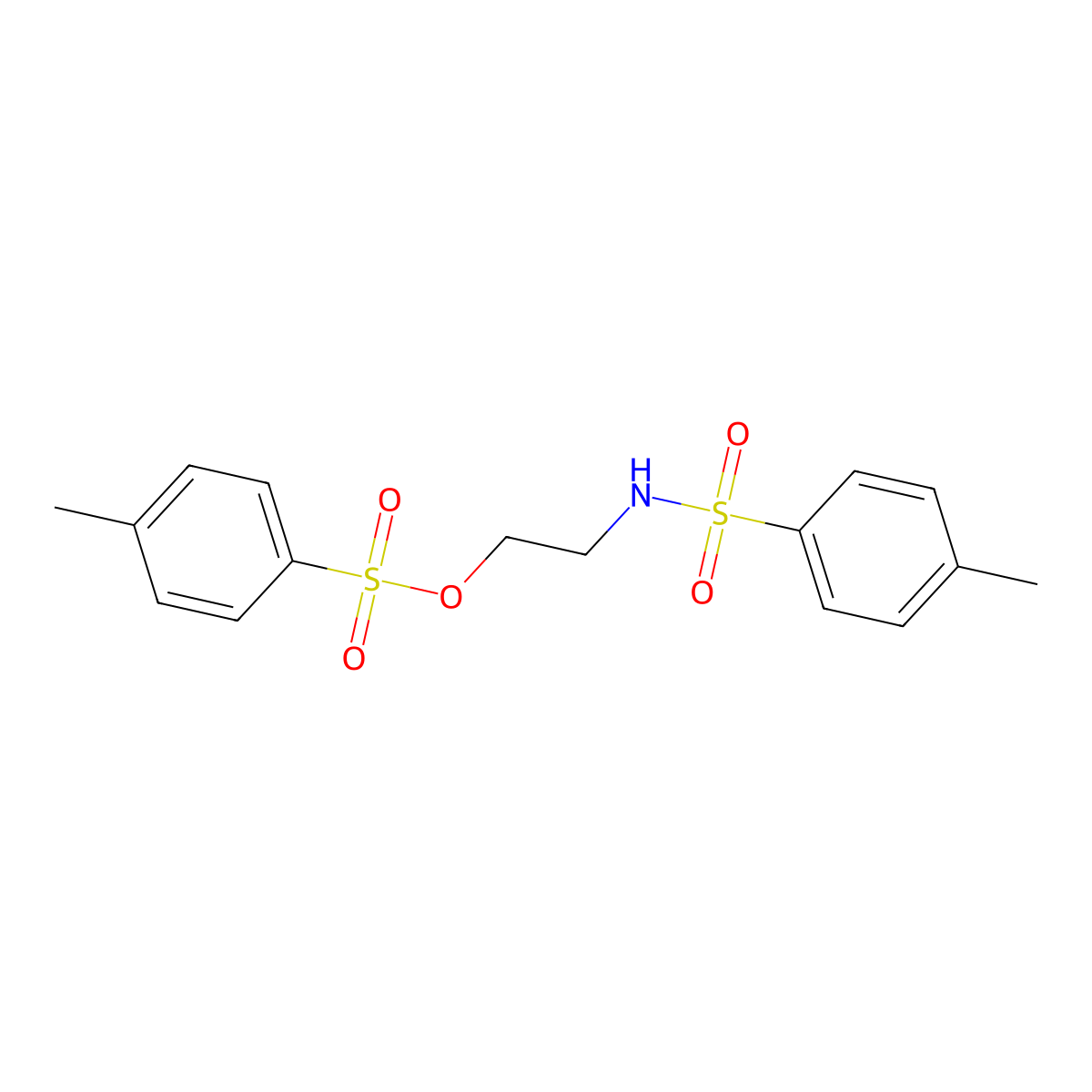 2-{[(4-Methylphenyl)sulfonyl]amino}ethyl 4-methylbenzenesulfonate molecular structure, CAS 6367-75-5