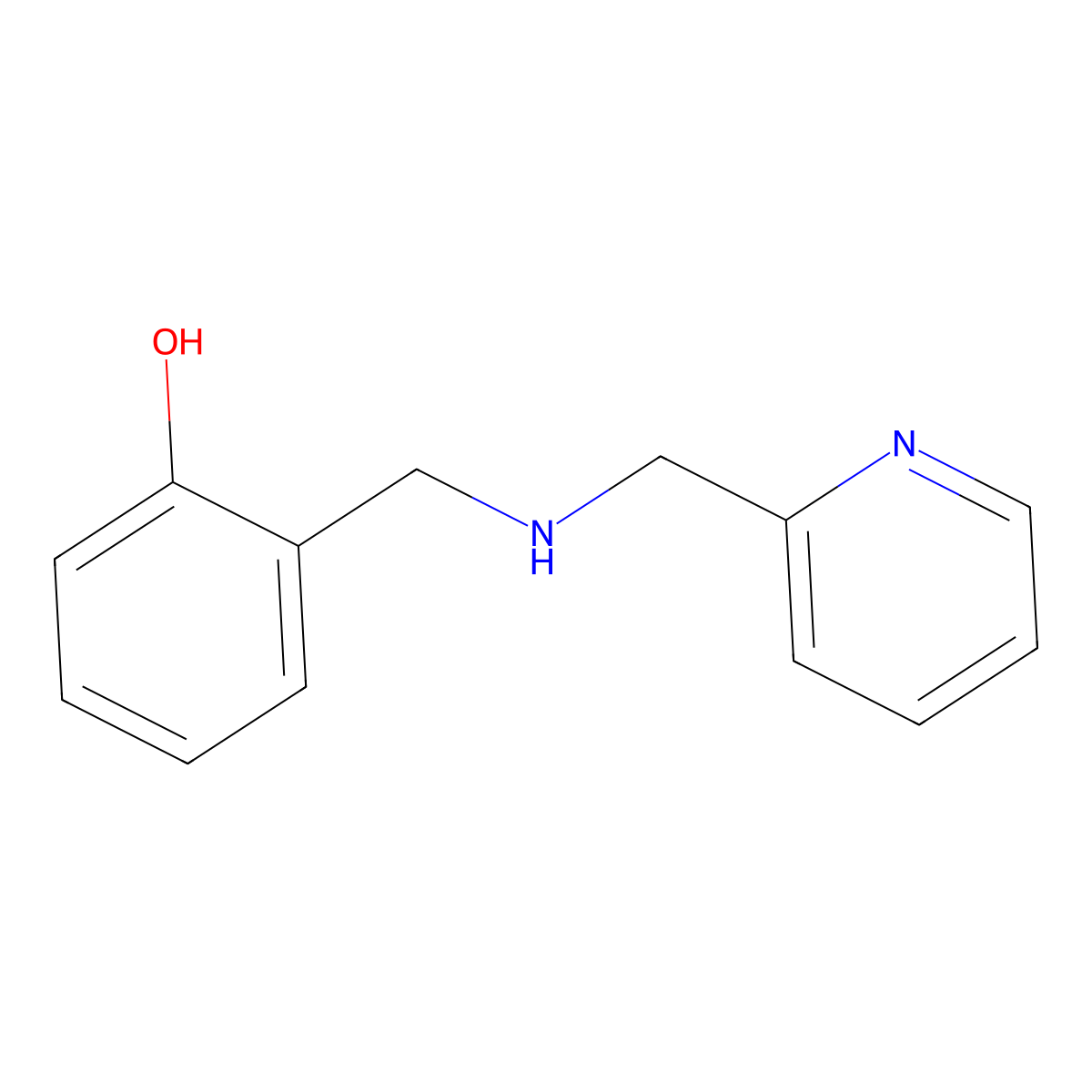 2-({[(Pyridin-2-yl)methyl]amino}methyl)phenol molecular structure, CAS 63671-68-1