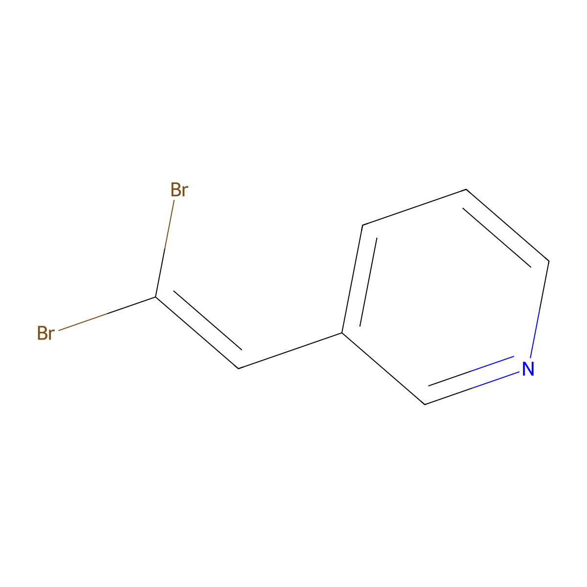 Pyridine, 3-(2,2-dibromoethenyl)- molecular structure, CAS 63671-82-9