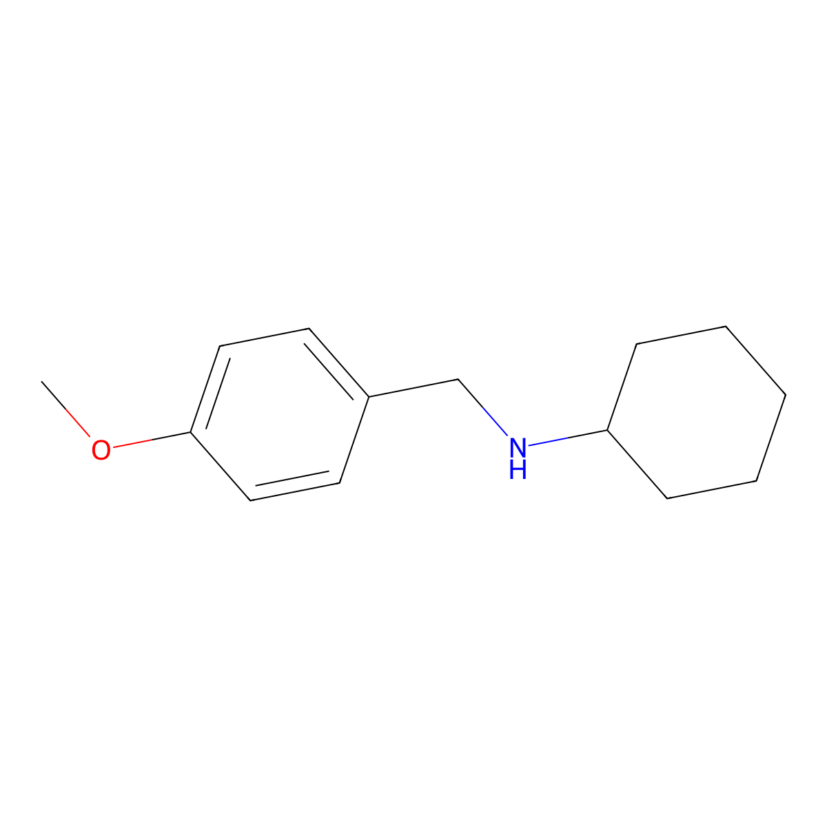 N-(4-methoxybenzyl)cyclohexanamine molecular structure, CAS 63674-11-3