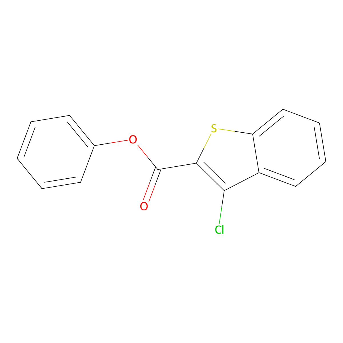 Phenyl 3-chlorobenzo[b]thiophene-2-carboxylate molecular structure, CAS 63674-39-5