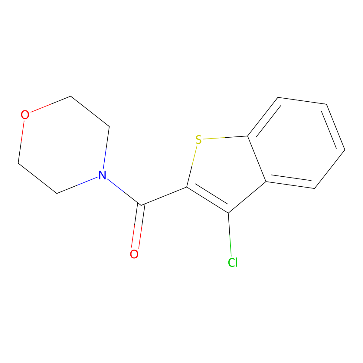 3-Chlorobenzo[b]thiophen-2-yl morpholin-4-yl ketone molecular structure, CAS 63674-40-8