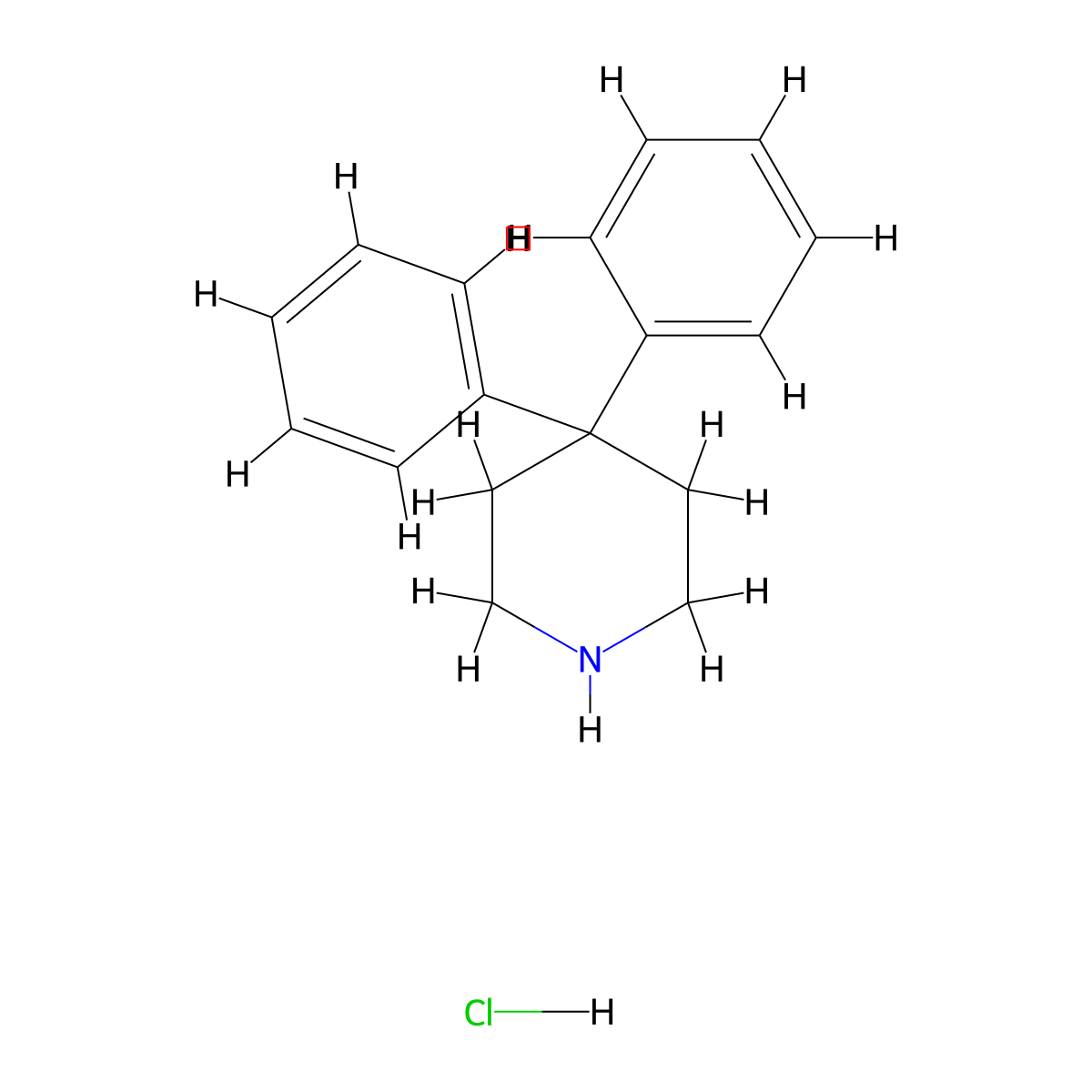 4,4-Diphenylpiperidine hydrochloride molecular structure, CAS 63675-71-8