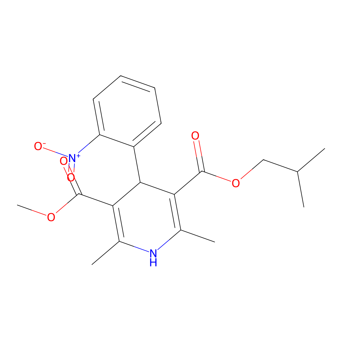 Nisoldipine molecular structure, CAS 63675-72-9