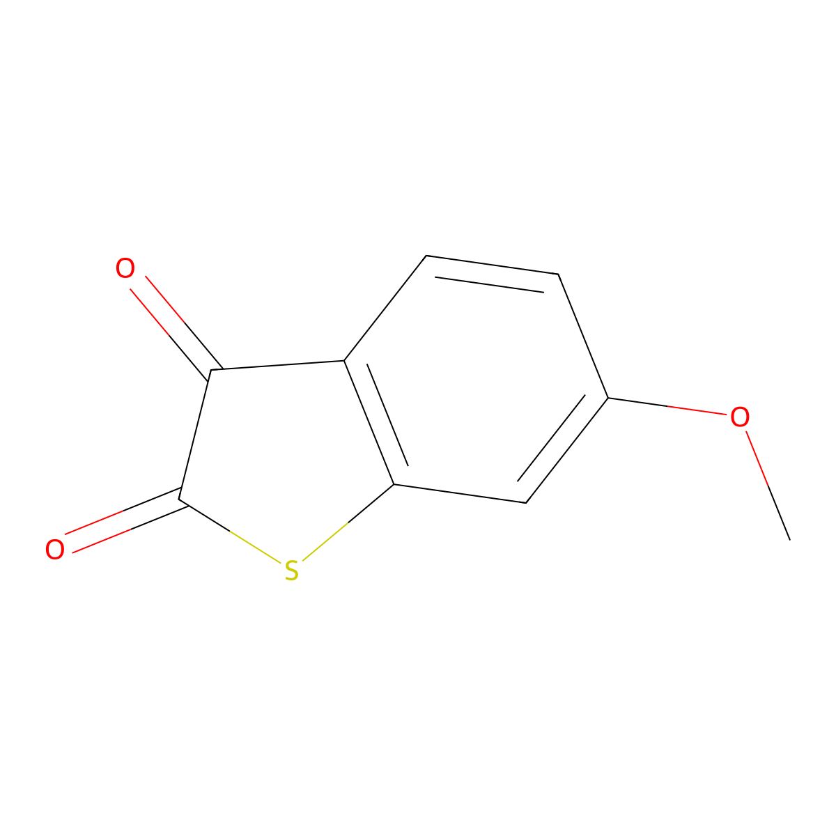 6-Methoxy-1-benzothiophene-2,3-dione molecular structure, CAS 63675-77-4
