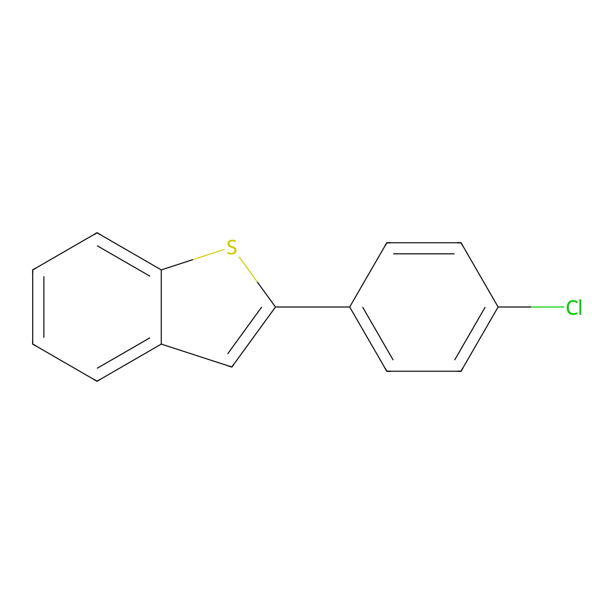 2-(4-Chlorophenyl)-1-benzothiophene molecular structure, CAS 63676-27-7