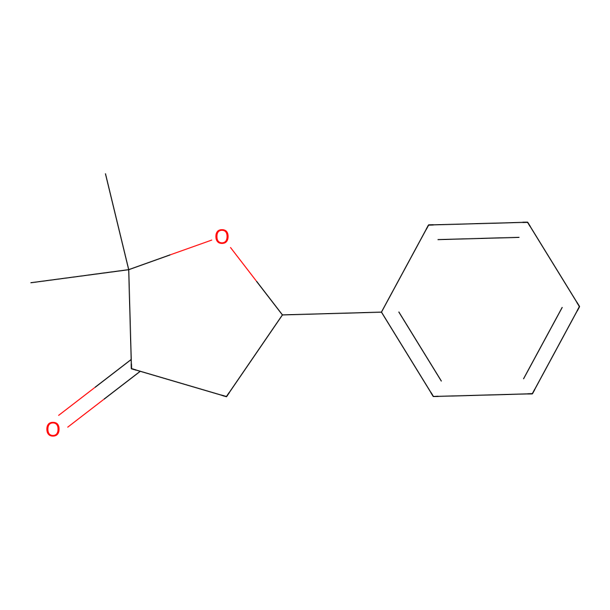 2,2-Dimethyl-5-phenyloxolan-3-one molecular structure, CAS 63678-00-2
