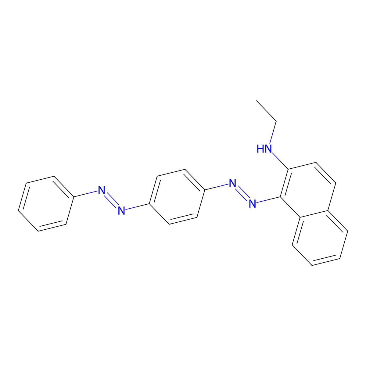 Sudan Red 7B molecular structure, CAS 6368-72-5