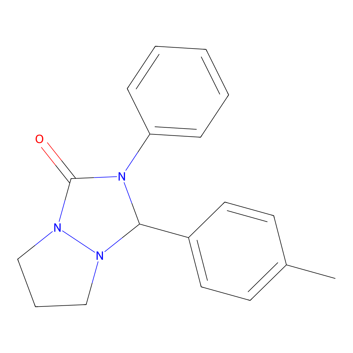 3-(4-methylphenyl)-2-phenyltetrahydro-1H,5H-pyrazolo[1,2-a][1,2,4]triazol-1-one molecular structure, CAS 6368-87-2