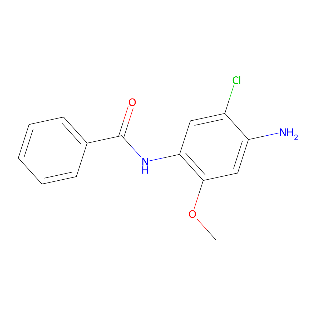 Benzamide, N-(4-amino-5-chloro-2-methoxyphenyl)- molecular structure, CAS 6368-90-7