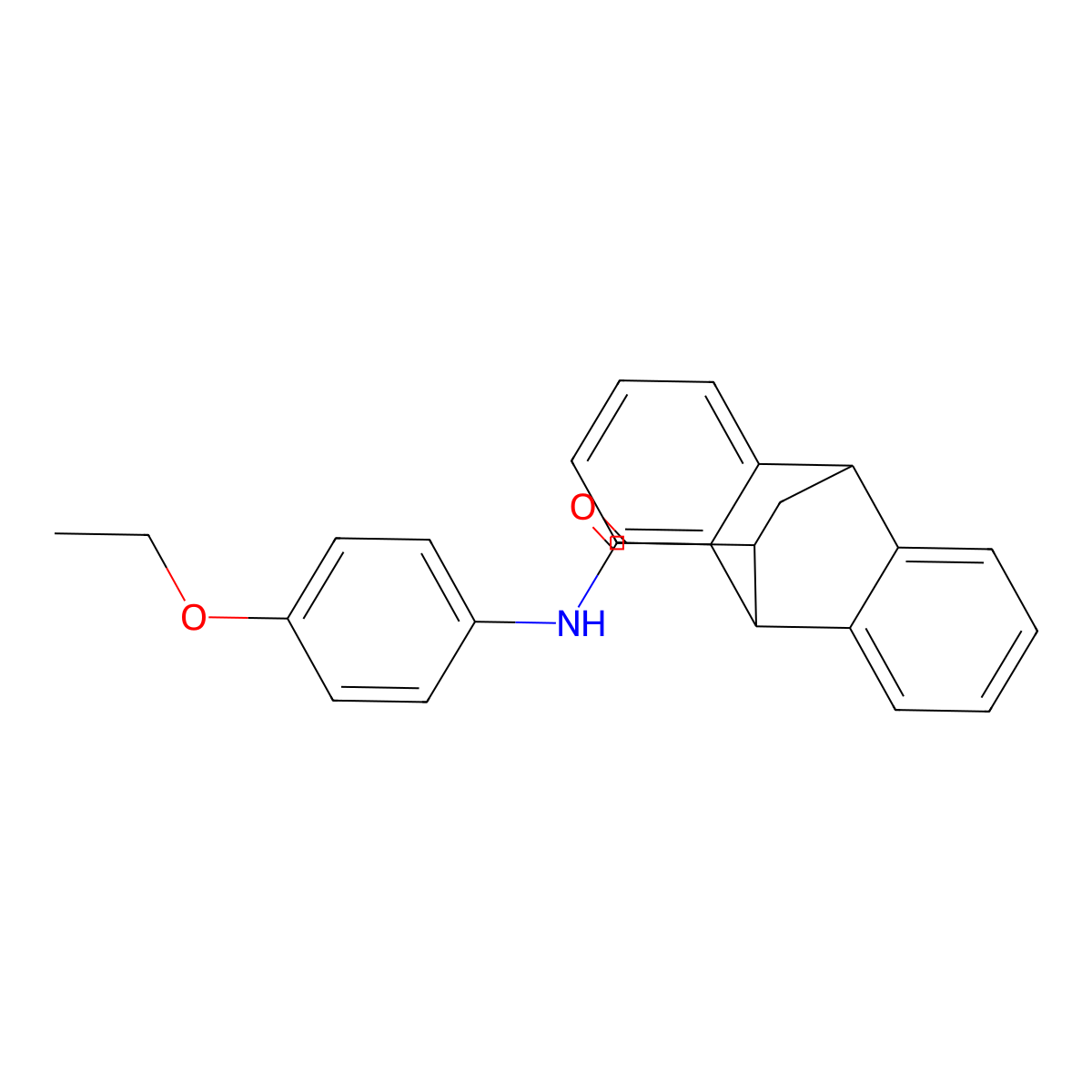 N-(4-Ethoxyphenyl)tetracyclo[6.6.2.02,7.09,14]hexadeca-2,4,6,9,11,13-hexaene-15-carboxamide molecular structure, CAS 6369-73-9
