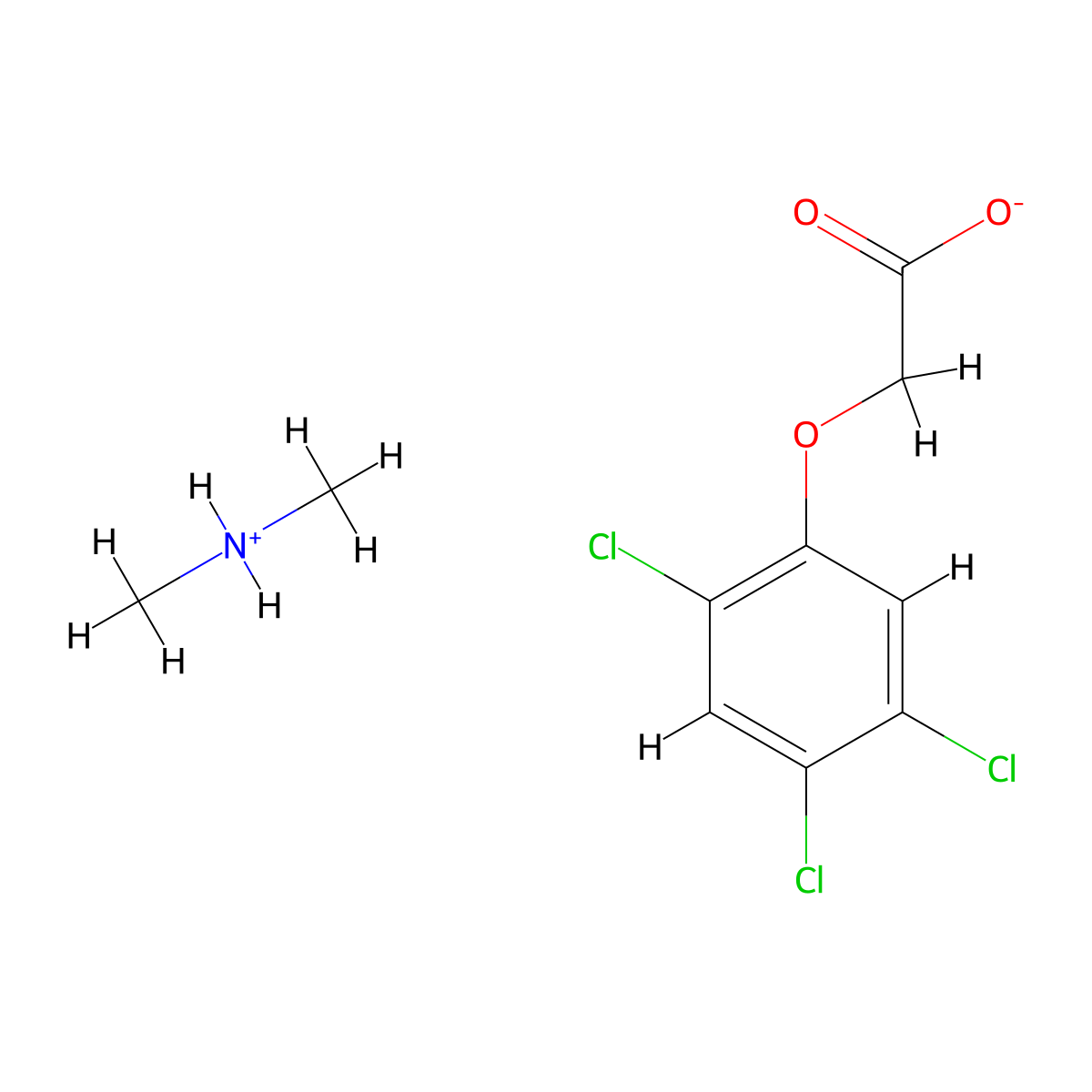 2,4,5-t Dimethylamine molecular structure, CAS 6369-97-7