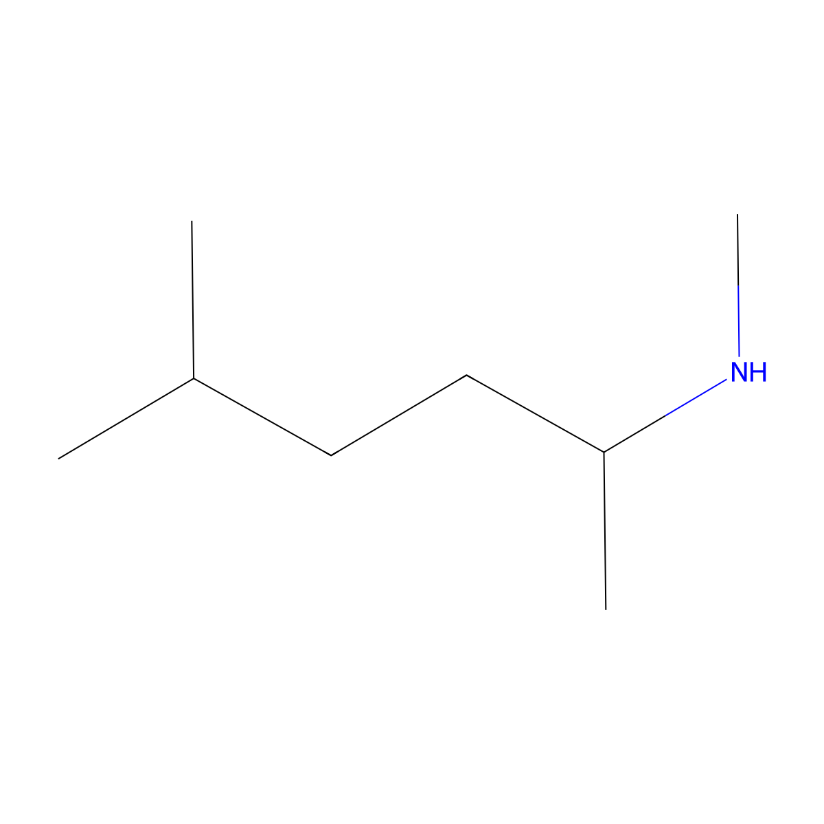 2-Hexylamine, N,5-dimethyl- molecular structure, CAS 63690-13-1