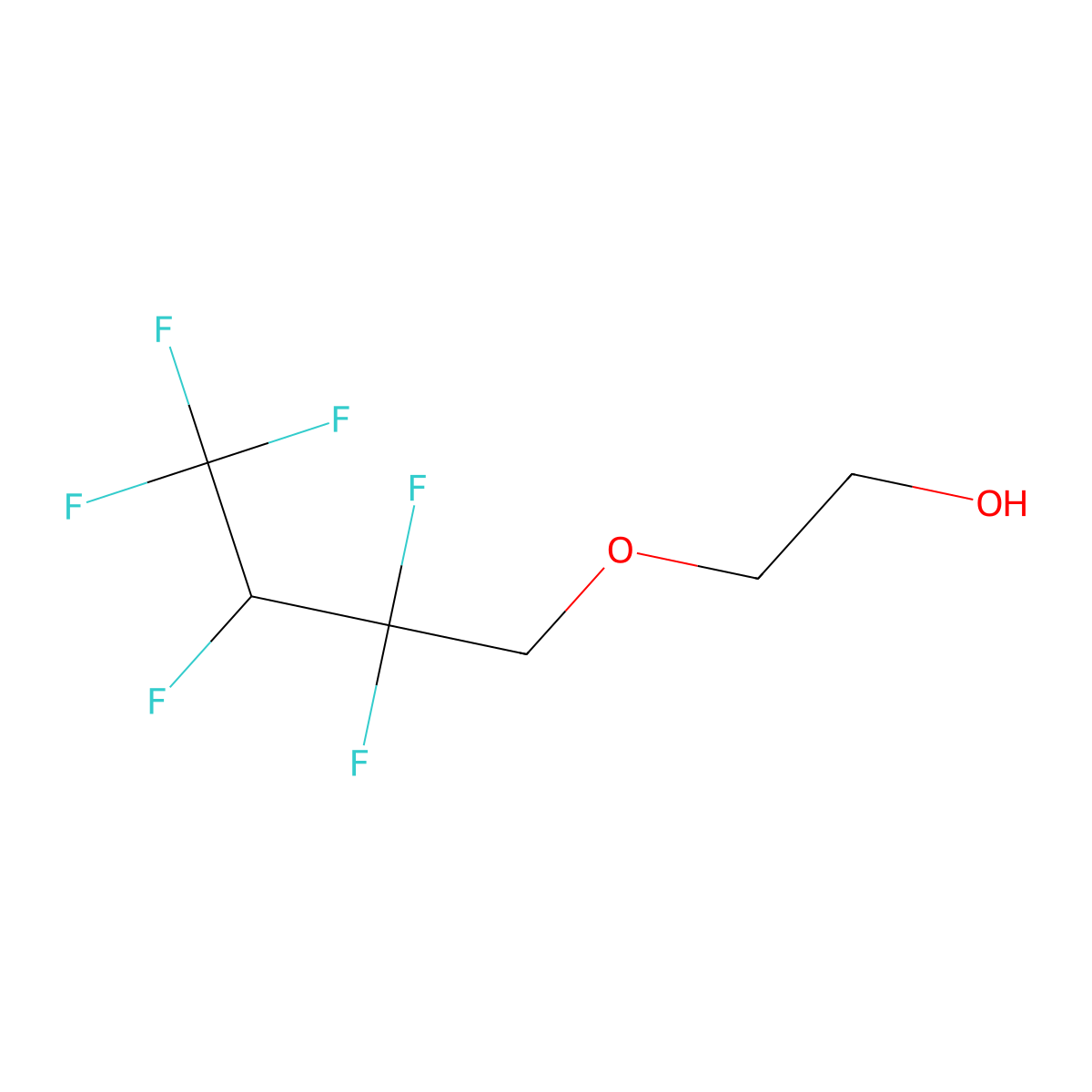 2-(2,2,3,4,4,4-Hexafluorobutoxy)ethanol molecular structure, CAS 63693-10-7