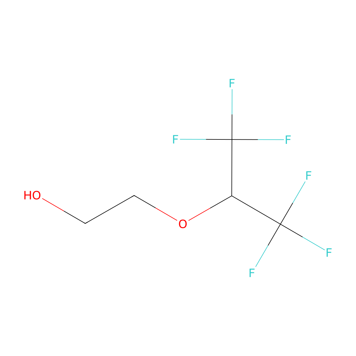 2-[2,2,2-Trifluoro-1-(trifluoromethyl)ethoxy]ethanol molecular structure, CAS 63693-13-0
