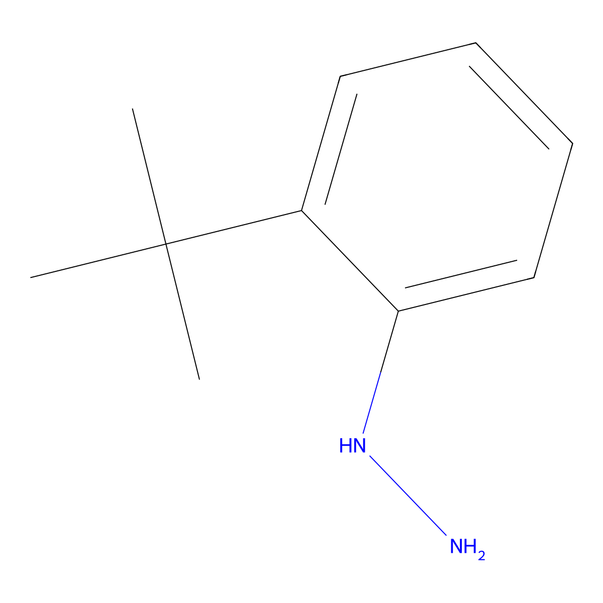 (2-(tert-Butyl)phenyl)hydrazine molecular structure, CAS 63693-63-0