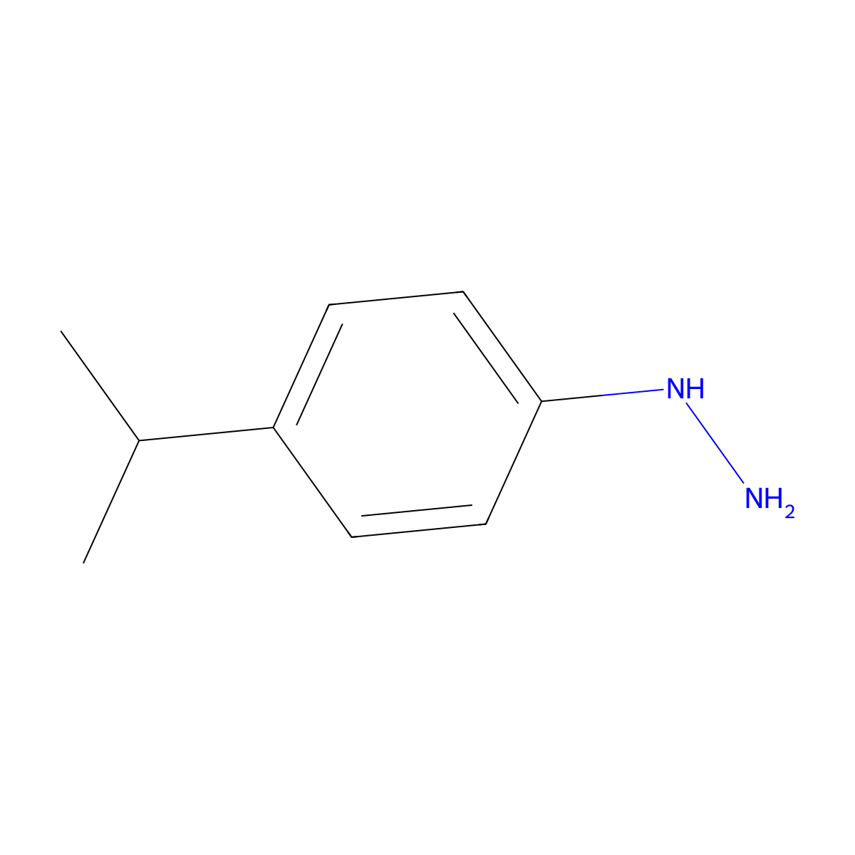 (4-Isopropylphenyl)hydrazine molecular structure, CAS 63693-65-2