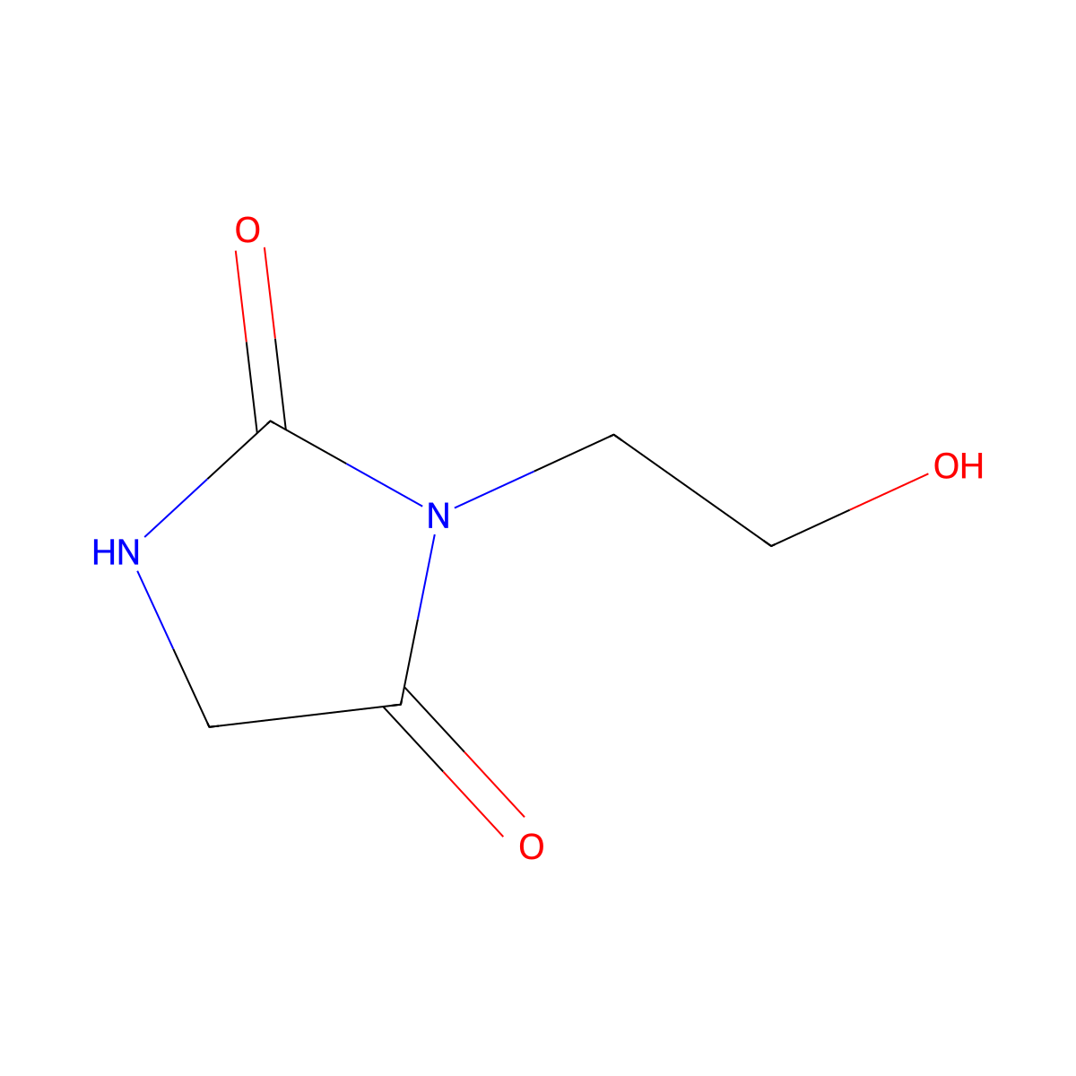 3-(2-Hydroxyethyl)imidazolidine-2,4-dione molecular structure, CAS 63696-48-0