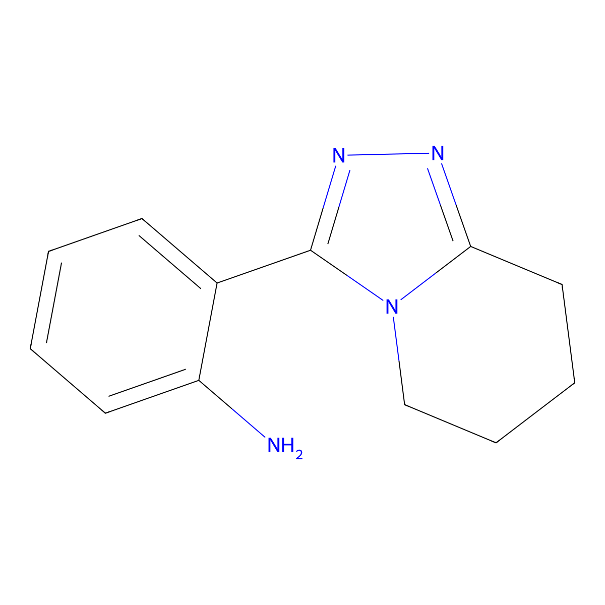2-(5,6,7,8-Tetrahydro-[1,2,4]triazolo[4,3-a]pyridin-3-yl)aniline molecular structure, CAS 63696-67-3