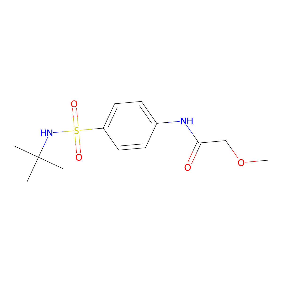 N-[4-(tert-butylsulfamoyl)phenyl]-2-methoxyacetamide molecular structure, CAS 636994-54-2