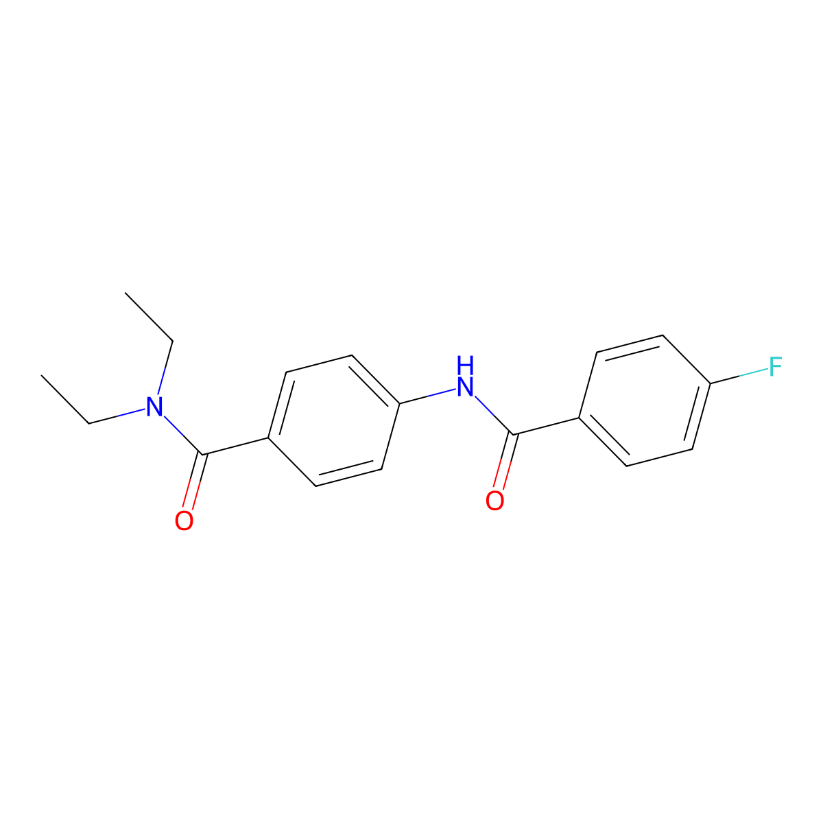 N,N-diethyl-4-[(4-fluorobenzoyl)amino]benzamide molecular structure, CAS 636996-77-5