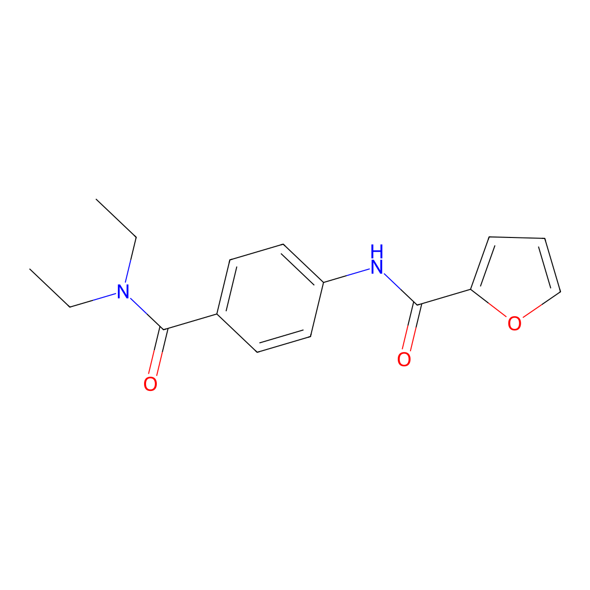 N-[4-(diethylcarbamoyl)phenyl]furan-2-carboxamide molecular structure, CAS 636996-78-6