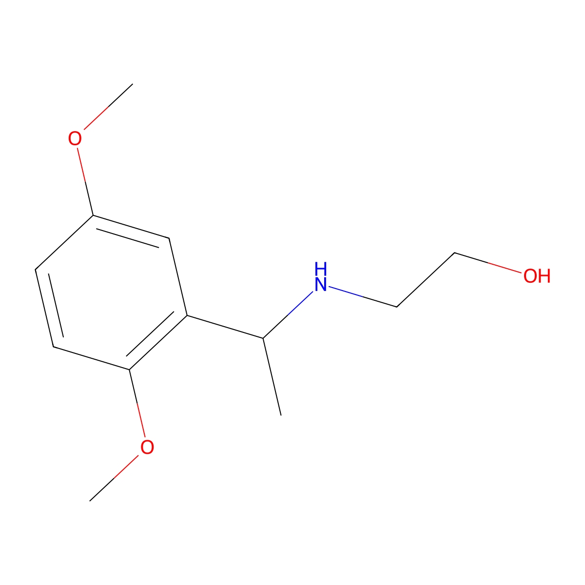 2-[1-(2,5-Dimethoxy-phenyl)-ethylamino]-ethanol molecular structure, CAS 636997-28-9
