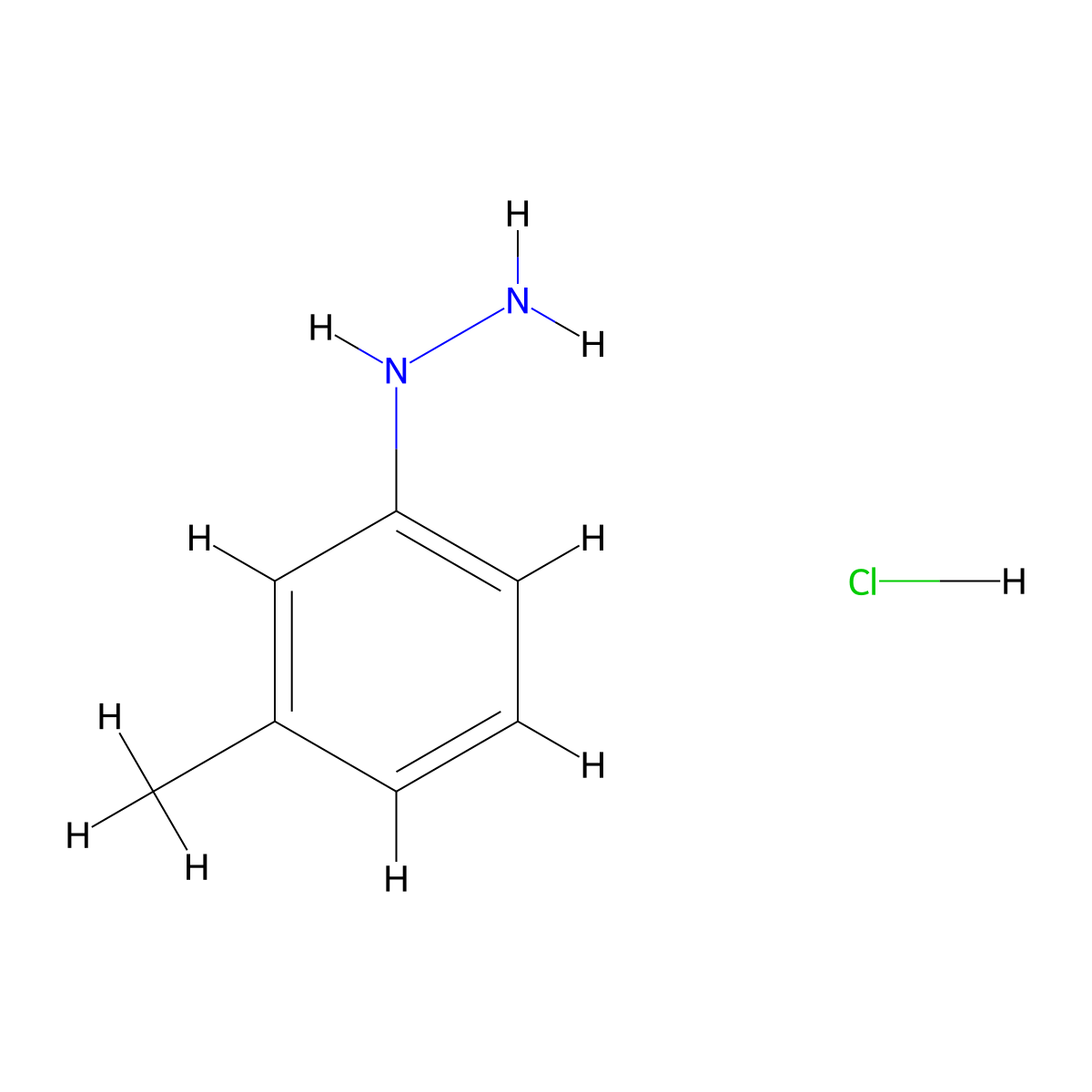 m-Tolylhydrazinium(1+) chloride molecular structure, CAS 637-04-7