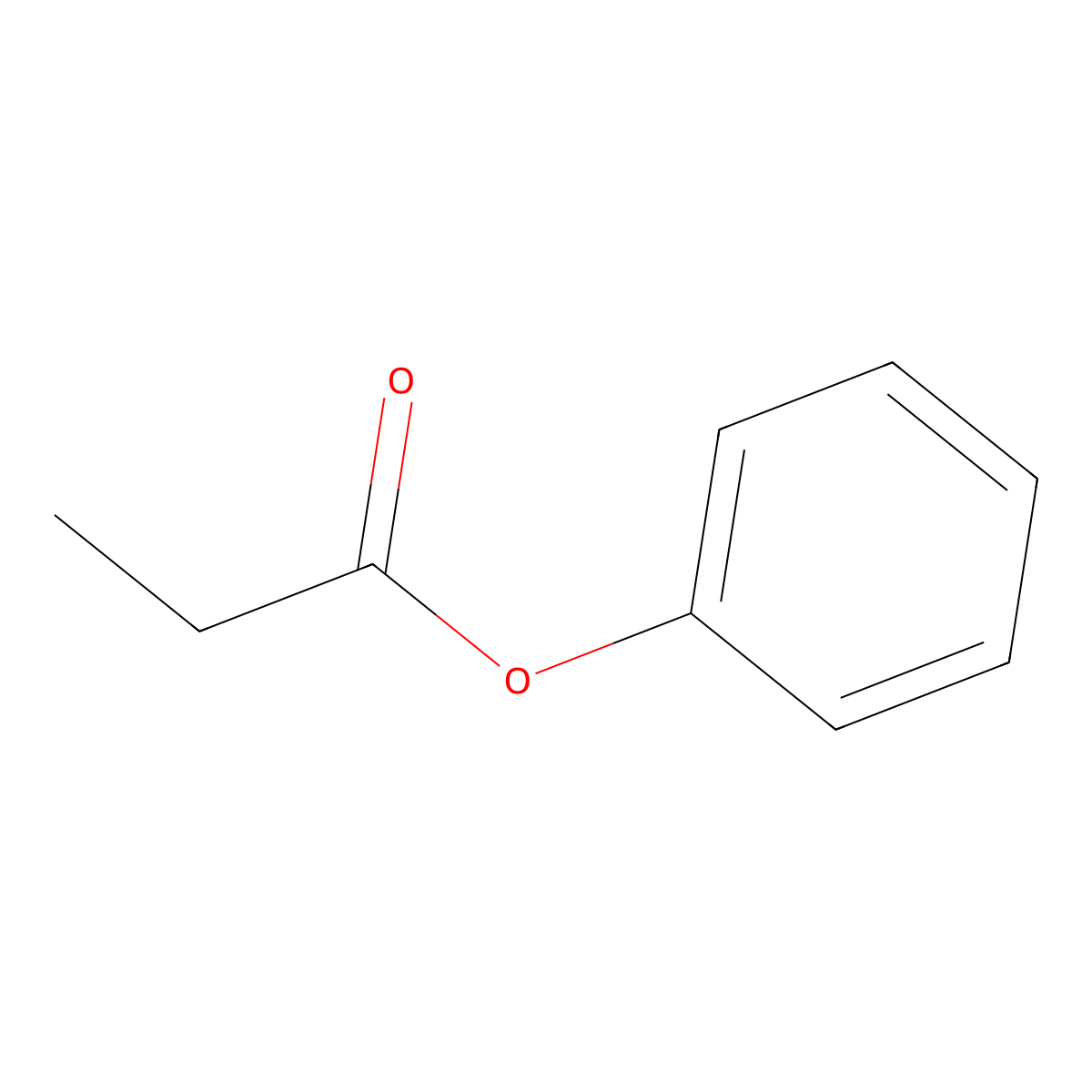 Phenyl propionate molecular structure, CAS 637-27-4