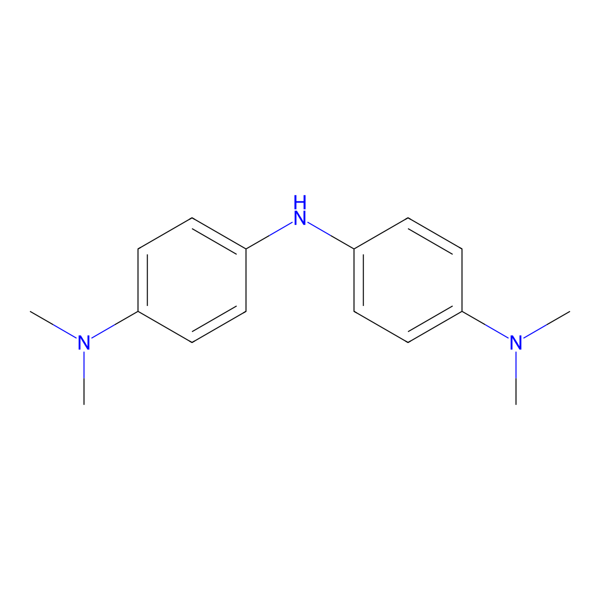 4,4'-Bis(dimethylamino)diphenylamine molecular structure, CAS 637-31-0
