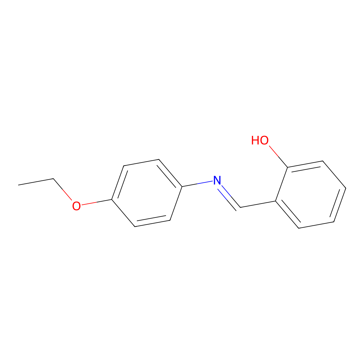 Alpha-(4-ethoxyphenylimino)-O-cresol molecular structure, CAS 637-45-6
