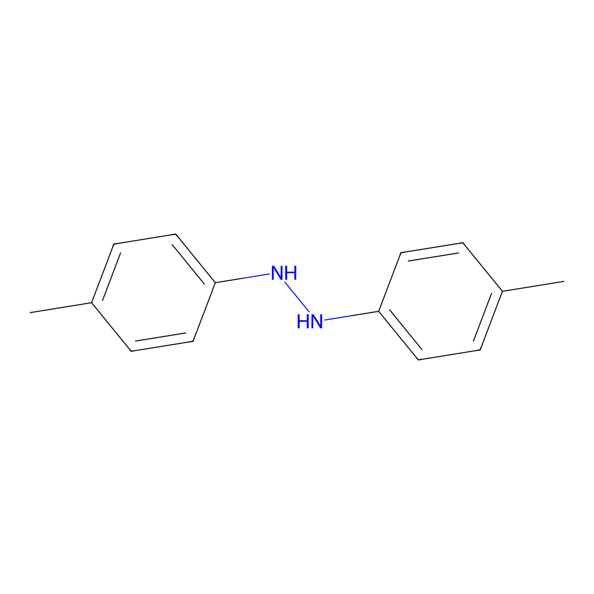 1,2-Bis(4-methylphenyl)hydrazine molecular structure, CAS 637-47-8