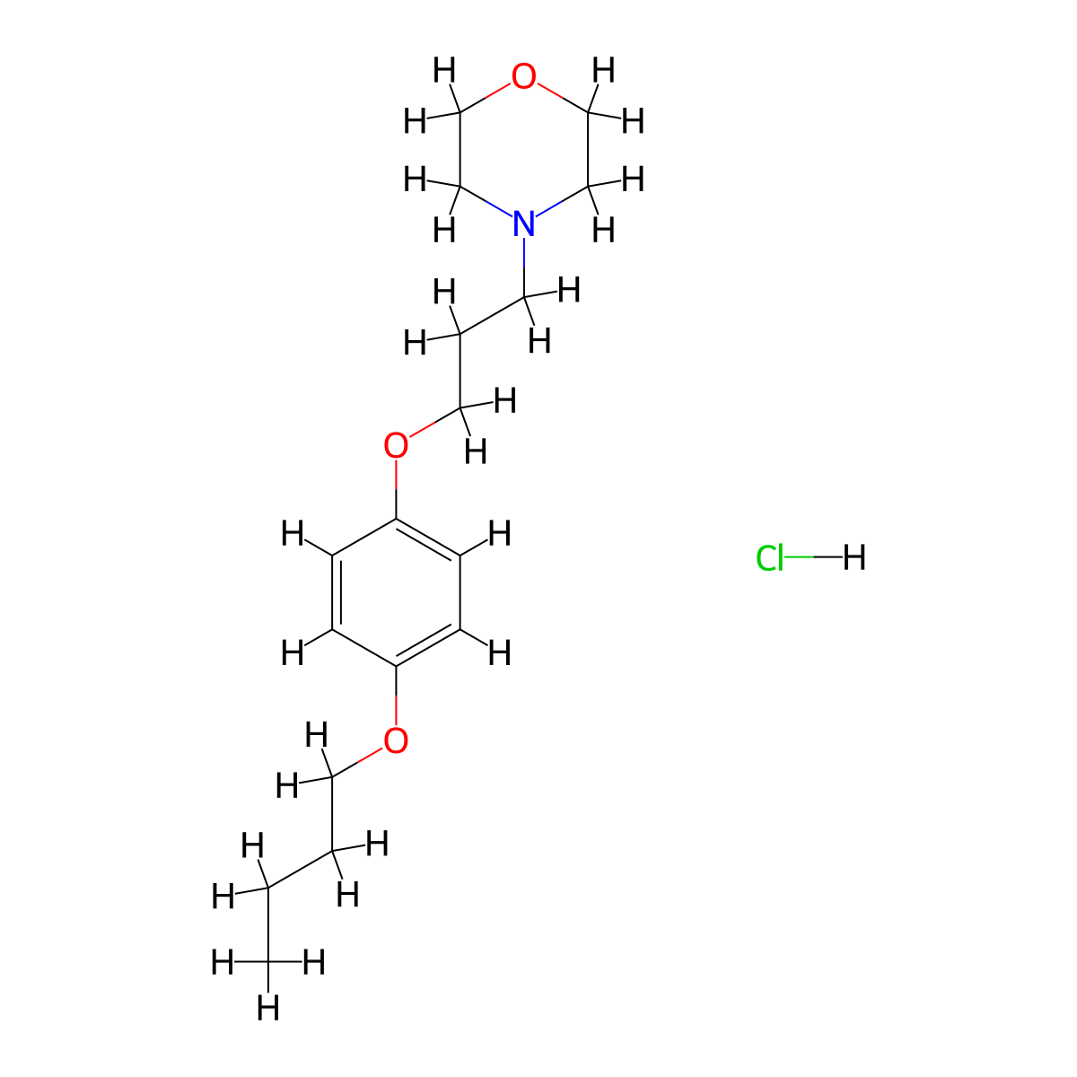 Pramoxine Hydrochloride molecular structure, CAS 637-58-1