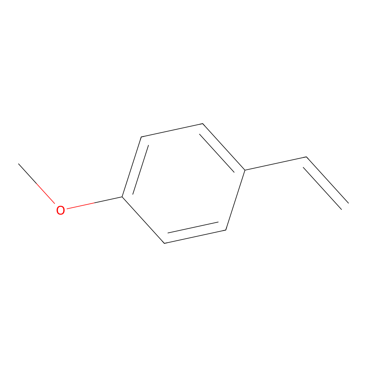 4-Methoxystyrene molecular structure, CAS 637-69-4